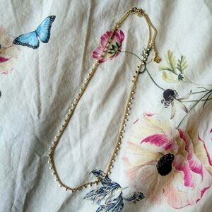 Kendra Scott Gold Necklace with Pearl Details